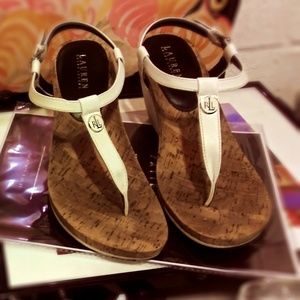 Ralph Lauren Reeta Wedge Sandle - size 10